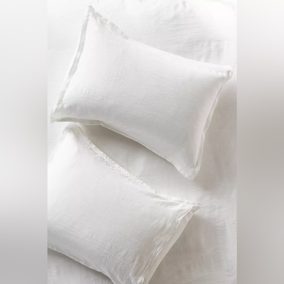 Anthropologie Washed Linen Pair of King Shams NWT - Picture 1 of 8